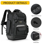 WINHUNT Toolbox Backpack Toolkit Site Work Backpack Durable Strong Multifunctional Electrician Repai