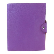 HERMES 【激減優惠】Togo皮革Notebook Case銀扣筆記本封面紫色