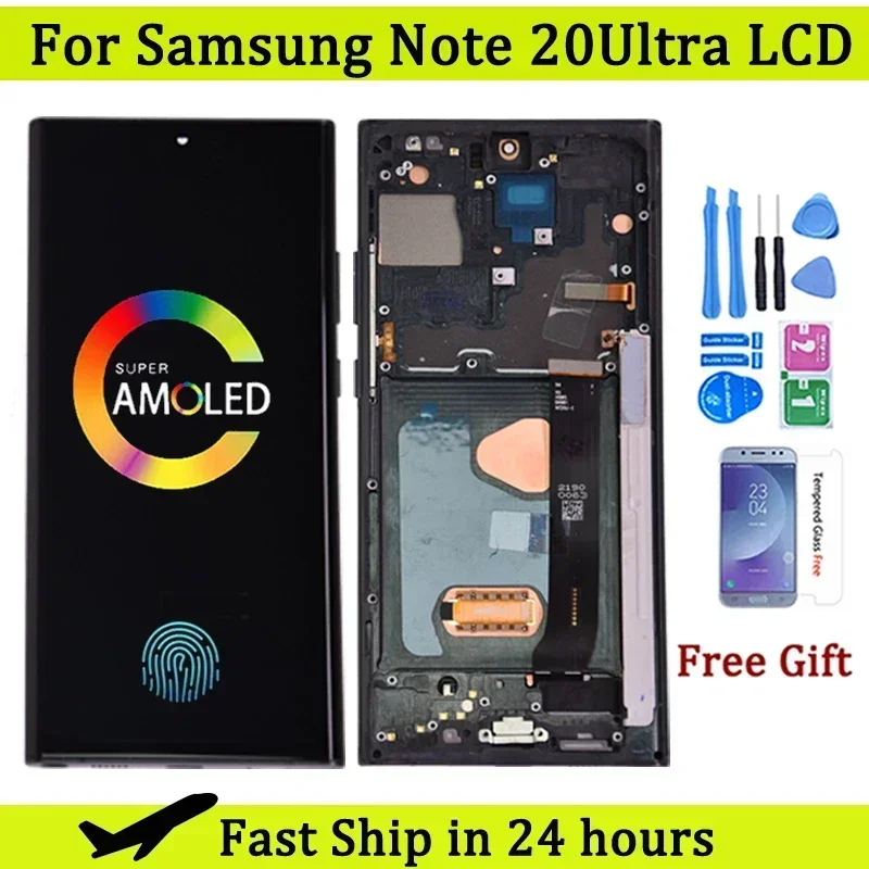AMOLED For Samsung Note 20 Ultra SM-N985F/DS LCD Display Touch Screen Fro Note 20 Ultra 5G SM-N986B/