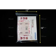Zipper Zip Lock Plastic Bag 12x16 inch/Zipper Bag/Resealable Clear Plastic Bag/Zipper Plastic Bag [1