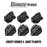 HARROWS DART FLIGHTS - STANDARD CHIZZY SERIES 4 100 MICRON DART FLIGHTS (SAYAP ARROW)