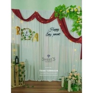 Dekorasi Lamaran Tunangan 1 Set Lengkap Murah Background Wedding