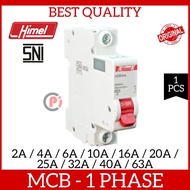 HIMEL MCB 1 Pole Phase 2A 4A 6A 10A 16A 25A 36A 40A 63A 220V