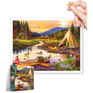 Pintoo Jigsaw-Golden Haven Camp by The Macneil Studio 1200 Pieces Plastic Building Blocks Puzzle Mad