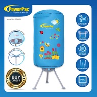 PowerPac Portable Clothes dryer Electric clothes dryer Baby Clothes  Dryer With UV Light - 900Watts (PPV636)