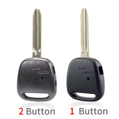 1 / 2 Button Remote Key Shell Case Replacement with TOY43 Blade Fit for TOYOTA Carina Estima Harrier
