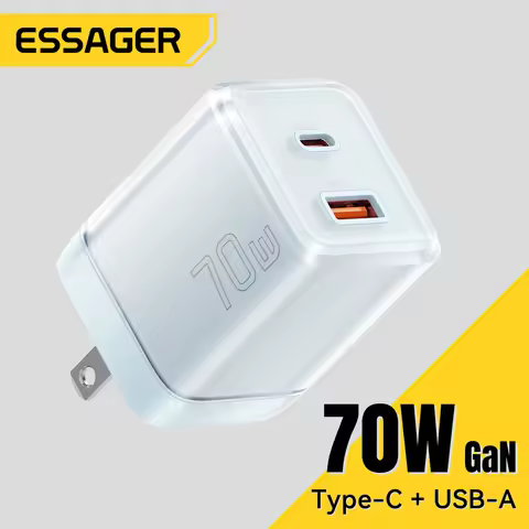 Essager Mini 70W GaN Type C Charger For MacBook iPhone 16 15 14 13 Pro Max QC4.0 PD3.0 PPS 45W Fast
