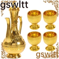 GSWLTT Golden Temple Cup, Household Vintage Tea Pot, Altar Cups Decorative Ornament Classic Wine Glasses