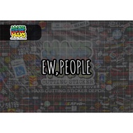 Ew People Cutting Sticker Size 8 Cm for Motorcycles