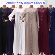 J777 JUBAH DRESS NYNY by SARA ANN SAIZ 36-48 MUSLIMAH RAYA FASHION