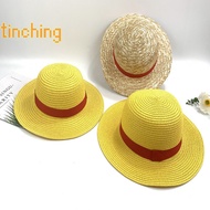 [TinChingS] Japanese Cartoon Anime One Piece Luffy Handmade Straw Hat Pirate Wheat Cap Comic-Con Cosplay Props Summer Outdoor Sun Hat [NEW]