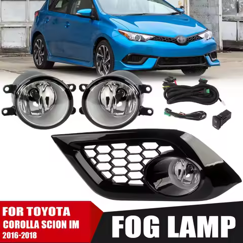 For Toyota Corolla Scion IM Front Bumper Fog Lamp Upgrade Kit 2016-2018 Version Additional Foglight 