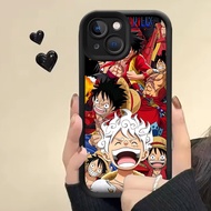 R8 One Piece Luffy Silicone Casing for iphone 16 XS 17 X XR 15 Pro Max