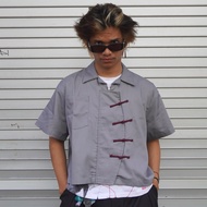 KEMEJA FOMIND - NARA ZIP BOXY CHEONGSAM SHIRT Boxy Zipper Short Sleeve SHIRT