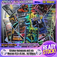 [Isi 50/36 Pcs] Hologram Sticker Bus Mania Stiker Bus Basuri Stiker