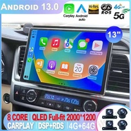 【QLED 2K Touch Screen】13inch 8 Core 4G+64G with 360 camera car system 2din android car player Suppor