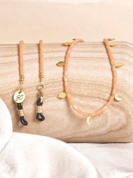 澳洲Sunny Cords 閃閃發光的粉紅FREDDY 帽鍊|眼鏡鍊|口罩鍊