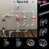 ELOK Acrylic Pipe Fittings, 90 Degree Elbow Transparent Plexiglass Tank Tee Way Joints, 16 20mm  Aqu