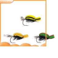 FREA◎XB085 Foam For Beetle Dry Fly Fishing Lure 3 Pack Size 6# with Hook for Fly