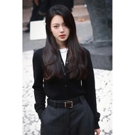 趙今麥黑色開衫修身內搭同款衣服