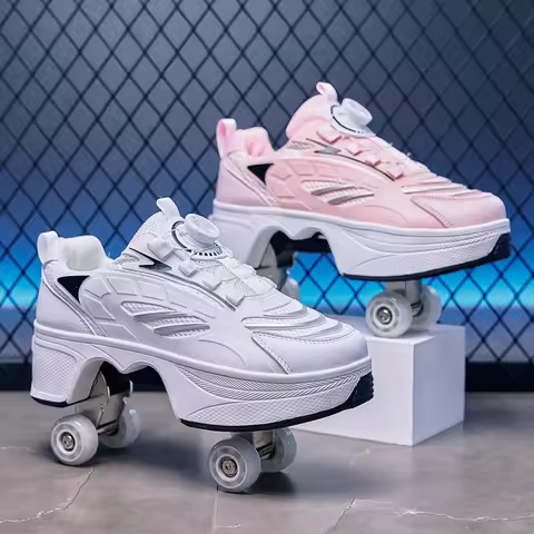 2026 New Big Four-wheeled Roller Skates Four-wheeled Retractable Teenagers Roller Skates Waterproof