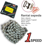 ( 114L ATLANTIS )Rantai Single Speed Sepeda Chain Fixie Mini Sepeda Lipat Seli