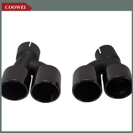1Pair Car Modification Exhaust Muffler Tail Throat Black Stainless Steel Exhaust Pipe For Bmw 5 Seri