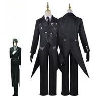 Black Butler Sebastian Michaelis Cosplay Outfit with Wig - Perfect for Halloween Parties