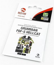 Red Fox Studio RFSQS-24002 1/24 Graman F6F-5 Hellcat Colored 3D Instrument Board (for Airfix) Plasti