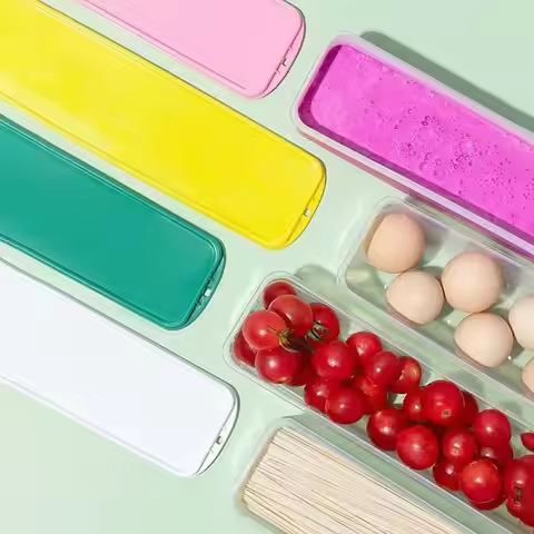 Fresh-keeping Spaghetti Container Large Capacity Rectangular Pasta Box Multifunctional Plastic Noodl