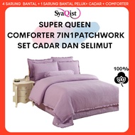 [SUPER QUEEN]CADAR SYAQIST BEDDING BEDSHEET COMFORTER QUEEN 7IN1 PATCHWORK