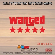 WANTED cutting sticker BINTANG 5 GTA San Andreas for cool motorcycle and car helmets
