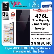 [ Save 4.0 ] Samsung 476L Bespoke Refrigerator Wifi Top Freezer 2 Door/Peti Ais 2 Pintu Inverter (RT