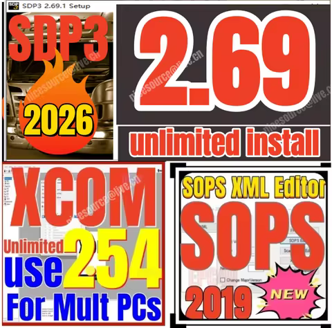 SDP3 2.69 with keygen + XCOM2.54 + SOPS for Scania Heavy Duty Truck Buses Engine Diagnostic Programm