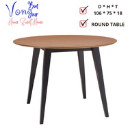 Von Bonjour PLATON 1.05M Round Dining Table Round Table Meja Makan Bulat Meja Makan 4 Kerusi Meja Ma