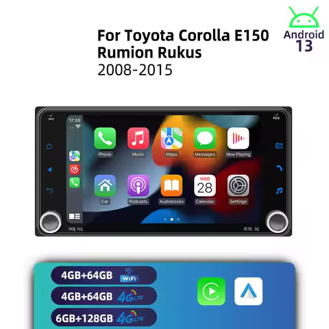 7" Screen Stereo 2Din Android Radio Car Multimedia for Toyota Corolla E150 Rumion Rukus 2008-2015 GP