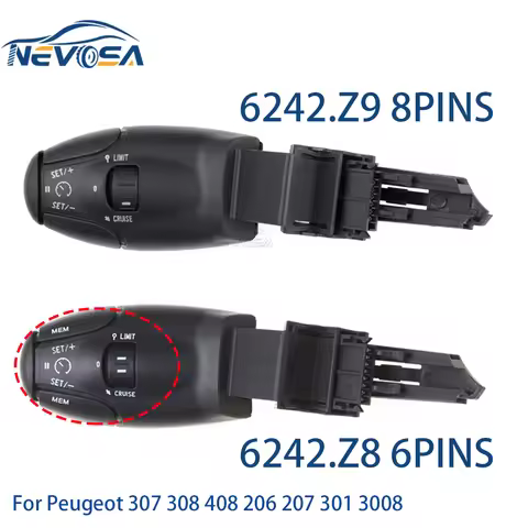 Cruise Control Stalk Switch With Speed Limit For Peugeot 307 308 408 206 207 301 3008 For Citroen 62