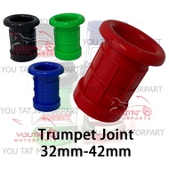 UNIVERSAL THROTTLE BODY AIR HOSE TRUMPET CARBURETOR TRUMPET JOINT AIR HOSE 32MM-42MM Y15ZR LC135 Y16