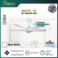 DEKA FIERO Fan FIERO ALVIA 48 Inch 5 Blades 24 Speed DC Motor With Remote Control Ceiling Fan Kipas 