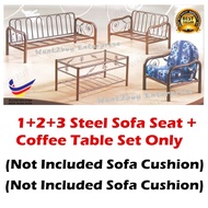 🇲🇾 🔥Hot Selling🔥 3V DU705 SOFA Steel 1+2+3 Seater + Coffee Table Living Room Sofa Cushion Set (3 PAc