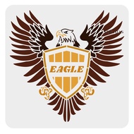 1pc Eagle Stencil for Painting 30x30cm Reusable Shield Bald Eagle Stencil DIY Craft Flying Eagle Ste