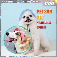 Pet Sun Visor Hat Tie-dye Pet Hat Pet Sun Hat Pet Hat with Ear holes Adjustable Sun Protection Bucke