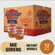 1 DUS MIE SEDAP CUP MI GORENG ISI 12[ 1 dus isi12 cup ] mie sedaap cup goreng