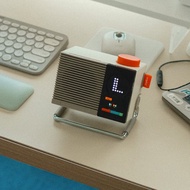 N200 復古設計藍牙喇叭 點陣螢幕美學 橘色旋鈕潮流音響 藍芽喇叭