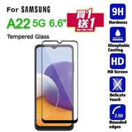 AOE - 買一送一SAMSUNG- A22 5G 6.6" 黑邊全屏 鋼化玻璃手機屏幕 超薄0.2mm 日本材料保護貼, 抗指紋, 耐刮花, Screen Protector -手機貼, 猩猩版保護