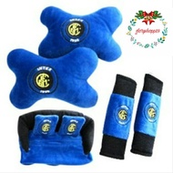 Bantal Mobil 3in1 Inter Milan / Aksesoris Bantal Mobil Motif Inter Milan / Bantal Mobil Set 3in1 Int