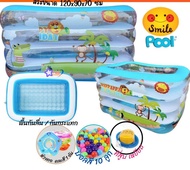 NBB- สระน้ำเด็กอ่อน -สระ+ที่สูบลม+ห่วงคอ ครบเซ็ทมีหลายขนาดให้เลือก