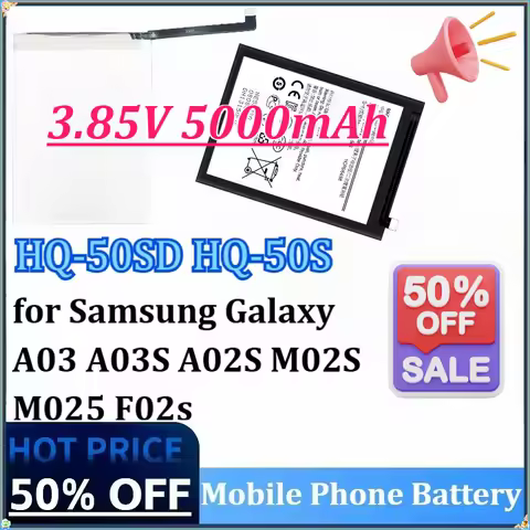 3.85V 5000mAh HQ-50S HQ-50SD Rechargeable Mobile Phone Battery for Samsung Galaxy A03 A03S M02S A02S