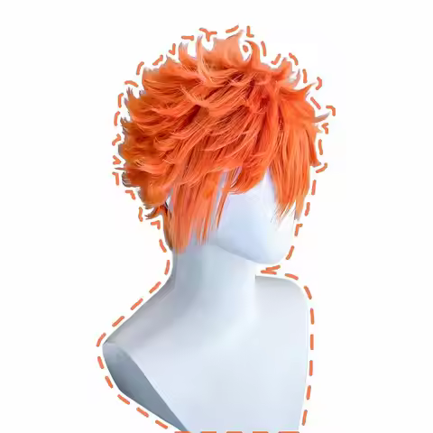 Haikyuu!! Shoyo Hinata Cosplay Wig | Vibrant Orange Red Spiky Hair Anime Accurate Styling