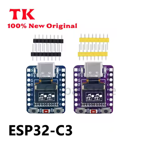 TK 1Pcs~10Pcs MINIESP32-C3DevelopmentBoard2.4GWifi4BTModulewith0.42 Inch OLED Display 4MB Flash Cera